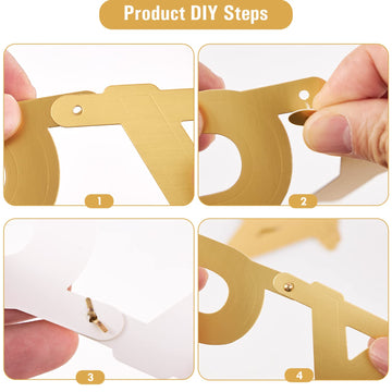 Sunbeauty 146 Pcs Gold Diy Make Your Own Banner Customizable Letters Symbols Banner For Birthday Wedding Happy New Year Baby Sho