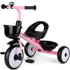 Liberry Toddler Tricycle for Girls 2 3 4 Years Old, Kids Trike with Bell, Front Back Basket and Removable Pedal, 3 Wheel Bike Ou