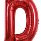 Toniful 40 Inch Large Bright Red Letter Balloons A-Z, Giant Jumbo Helium Foil Mylar Big Letter D Balloons For Birthday Party Ann