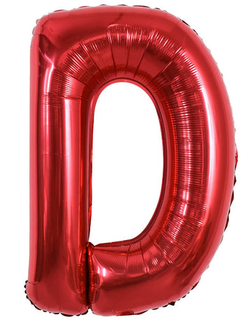 Toniful 40 Inch Large Bright Red Letter Balloons A-Z, Giant Jumbo Helium Foil Mylar Big Letter D Balloons For Birthday Party Ann