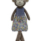 Mikee Fluffie Monkey Stuffed Animals For Girls,15.7'' Girl Monkey Plush With Skirt,Cute Stuffed Animal For Girls As Birthday, Ea