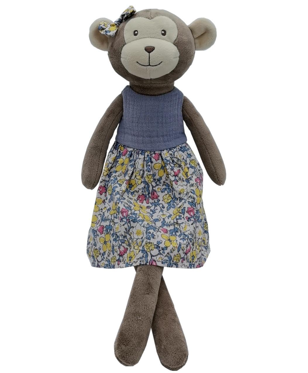 Mikee Fluffie Monkey Stuffed Animals For Girls,15.7'' Girl Monkey Plush With Skirt,Cute Stuffed Animal For Girls As Birthday, Ea