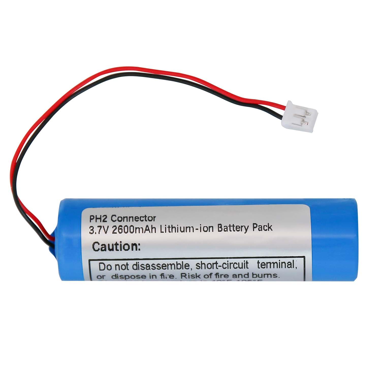 Qimoo Voice Amplifier Replacement Battery B0143KH9KG 3.7V 2600mAh Rechargeable Lithium-ion Battery with PH 2mm Connector
