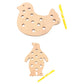 Edutots Wooden Lacing Activity Bird & Penguin Shaped Combo For Kids