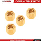 RCAWD Full Brass Wheel Hex Hub Adaptor H7*6.2mm Extended 2mm for 1/24 FMS FCX24 Upgrade Parts
