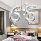 Maigendoo Jumbo 65 Number Balloon 40 Inch Large Digit Balloons Huge Helium Balloon Foil Mylar Balloon With Swirl Decorations For