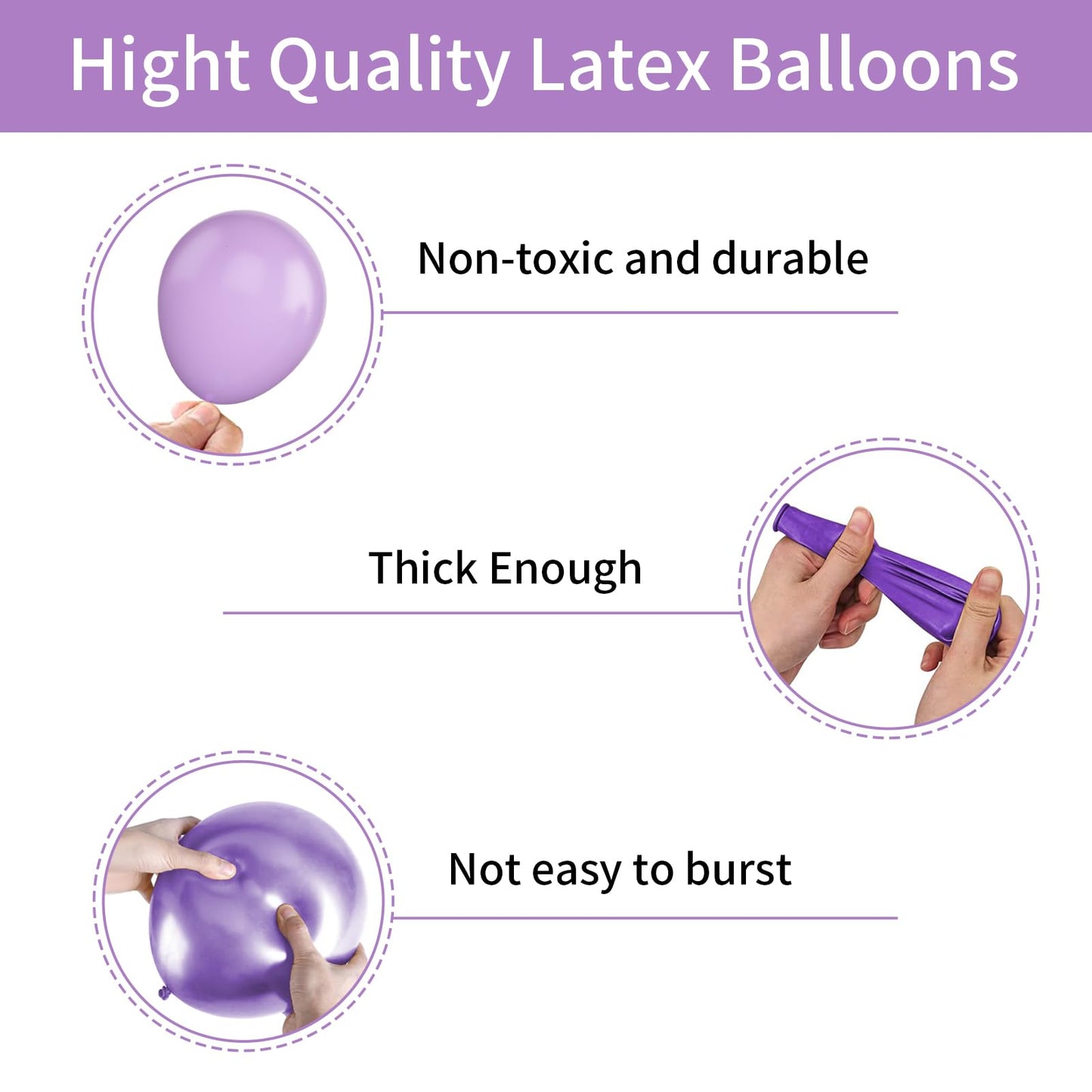 Paready Pink And Purple Balloons, 60 Pcs Pearl Purple Pink Party Balloons 12 Inch Light Pink Purple Latex Balloons Matte Purple