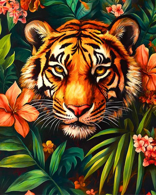 Tulip N Turtle King Diy Acrylic Paint By Number Kit For Adults Beginner Canvas Painting By Number Acrylic Painting. Wall Decorat