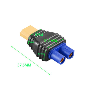 Laisomeke 2 Pack XT30 Male to EC3 Female Mould Type Adapter no Wire Connector Adapter for LiPO Battery