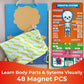 Quokka Magnetic Puzzles For Kids - Montessori Puzzles For Toddlers 3-5 - Preschool Game Learning Human Body Parts Anatomy Skelet