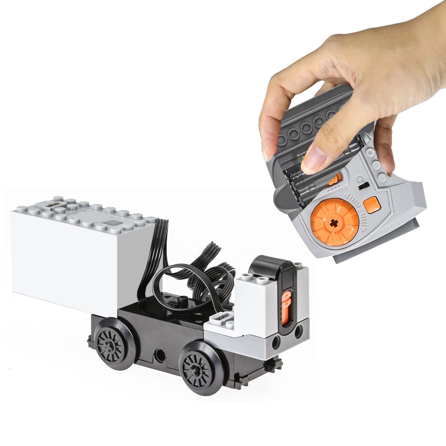 Brickbounty 4-In-1 Train Motor Set Remote Control Kit Technical Parts, Moc Control Function Power Functions For Stem Assembled B