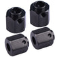 Aimrock Aluminum 12Mm Hex Extended Wheel Hubs 12Mm Offset Spacers Upgrades For 1/10 Trx4 Trx6 Rc Crawler Truck (Black, 12Mm)