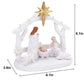 Hotme Nativity Scene With Lights, Sculpted Hand Painted Nativity Figurine, Holy Family Manger Scene Nativity Sets For Christmas