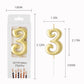 PHD CAKE 10-Count 0-9 Gold Number Birthday Candles, Number One Birthday, Gold Number Candles, Party Celebration, Baby Showers