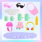 26 Pcs Doll Clothes And Accessories Rollerskating Set With Skates, Helmet, Sun Hat Swimsuit Hoodies Fashion Top And Pants Stocki