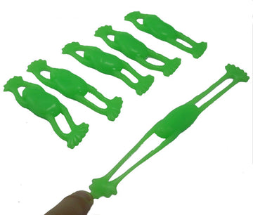 Yabber Teen Boys Party Favors [Green Flying Frogs] Safe Stretchable Gel [Sticks to the Wall] Sling Shot Froggy [24 Count] for Te