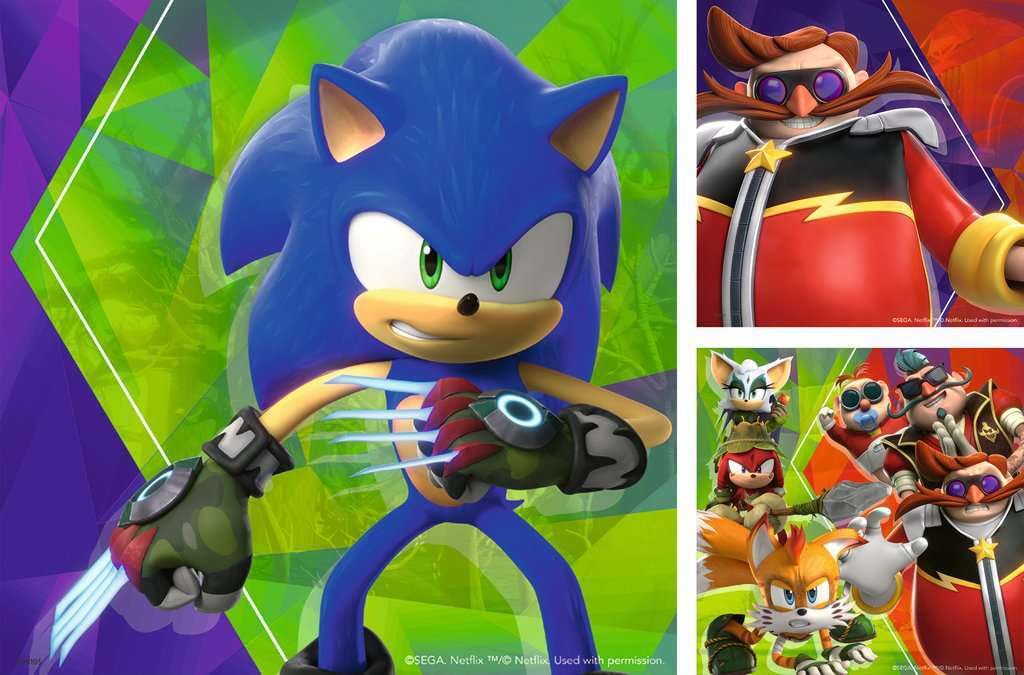 Ravensburger Sonic Prime 3X 49 Piece Jigsaw Puzzles for Kids Age 5 Years Up