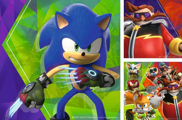 Ravensburger Sonic Prime 3X 49 Piece Jigsaw Puzzles for Kids Age 5 Years Up