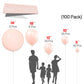 PartyWoo Pink Balloons, 100 Pcs in 5"-36" Sizes, Rubber Material, Perfect for Garland & Arch Decorations, Pink-Q01