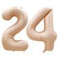 Goer Number 24 Balloons For 24Th Birthday Party Decorations,42 Inch Jumbo Foil Helium 42 Balloons For 42Nd Birthday Party Decoration (Caramel)