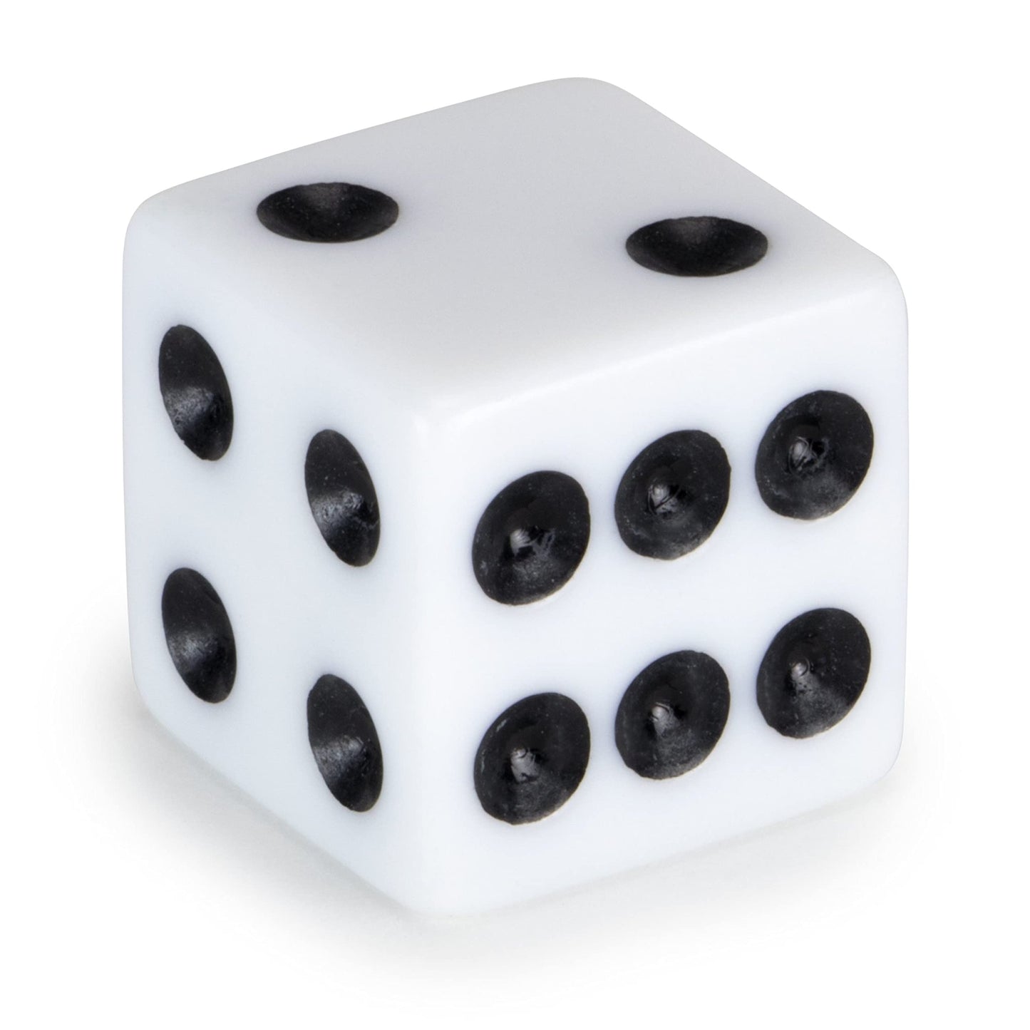 Classic White Game Dice For Playing Board Games And Card Games, 5-Pack Set - 16Mm Regular Pipped Six-Sided Dice By Brybelly