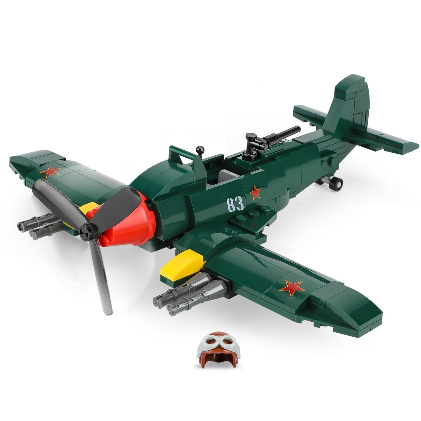 Toy Player Ii-2 Attacker Aircraft Builiding Set - Ww2 Military Airplanes Model, Gift For Boys Age 6 7 8 9 10 11 12 And Ww2 Milit