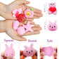 Dinesil 28 Packs Valentine'S Kawaii Mochi Squishy Toys With Cards, Mini Squishy Animal Squishies Stress Relief Toy For Kids Vale