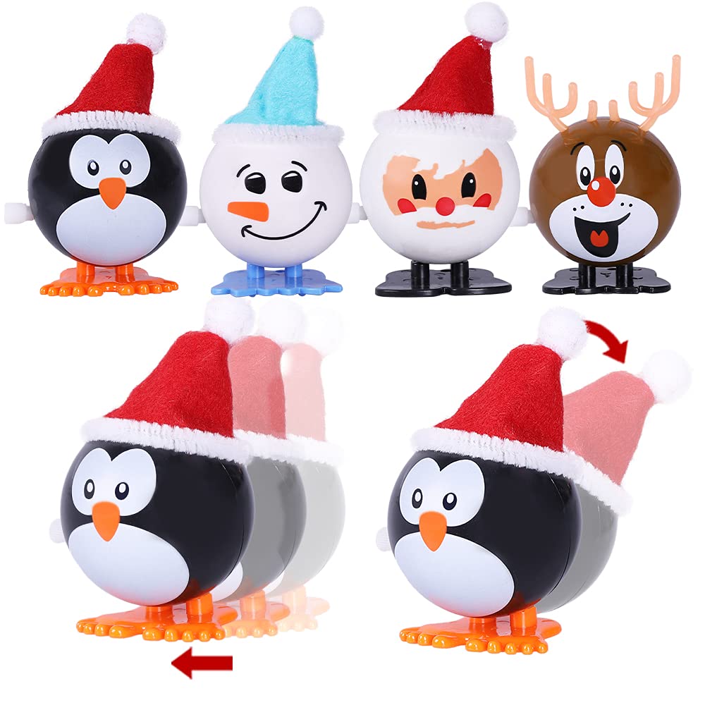 Max Fun 12Pcs Christmas Wind Up Stocking Stuffers Toys Assortment For Christmas Party Favors Goody Bag Filler (Christmas Wind Up Toys)