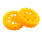 Eudax 300 Pcs 30Mmx8Mm Plastic Roll 2Mm Dia Shaft Toys Wheel And 2Mmx100Mm Stem Shaft Round Rod Axles For Diy Toy Rc Car Truck Boat Helicopter Model Part Building Projects (Yellow)