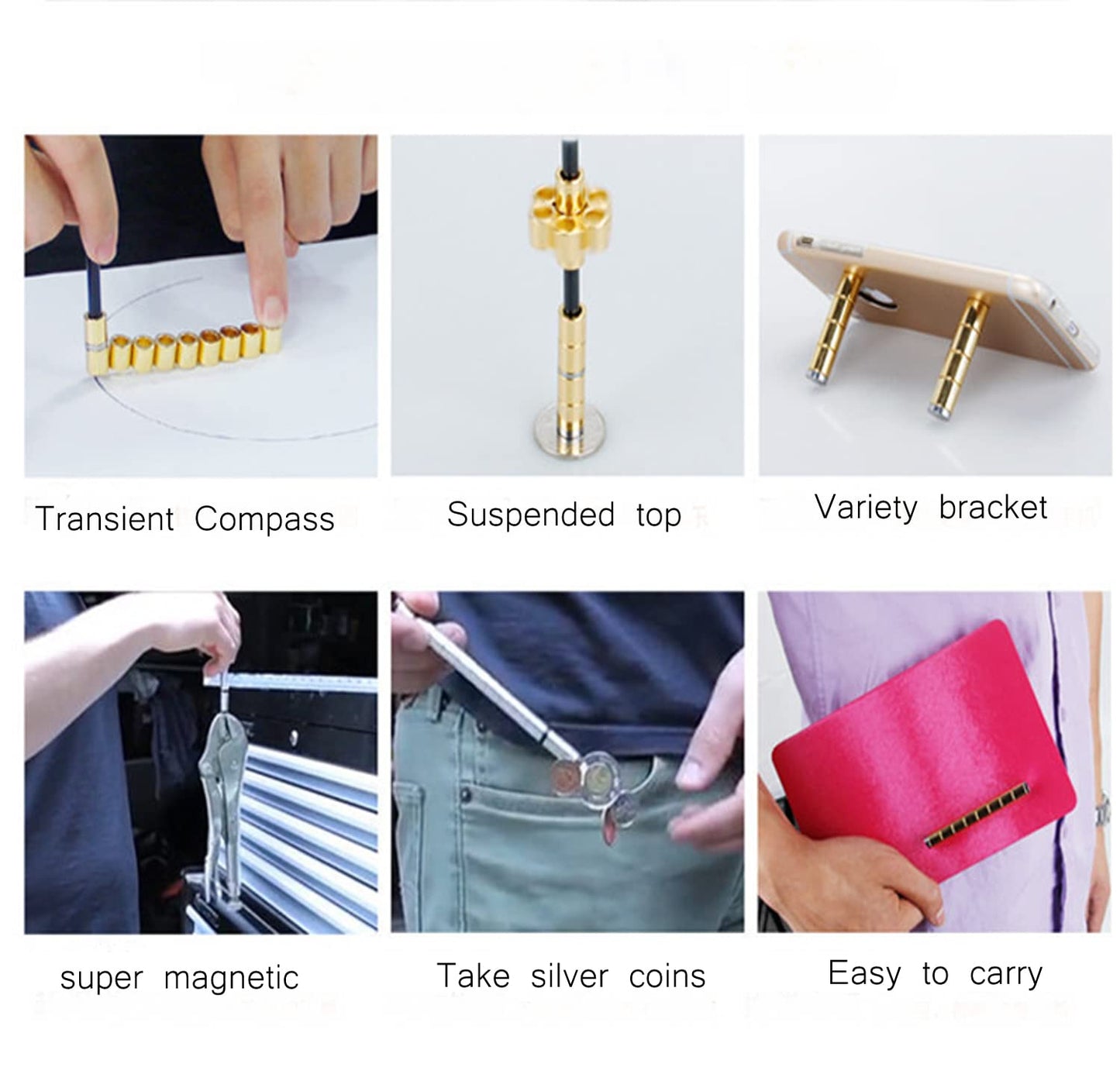 Lewuxian Toy Pen Set, Decompression Magnetic Metal Pen, Eliminate Pressure Fidget Toy,Multifunctional Deformable Magnet Writing