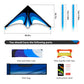 SGftre Blue Delta Kite Easy to Fly Beach Trip Outdoor Games Single Line String with Tail Easy Flying Colorful Life 3D Delta Huge Kite for Kid and mature-themed