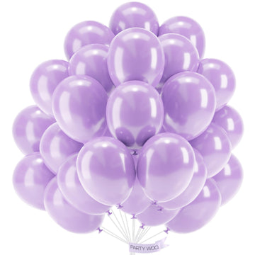 Partywoo 50Pcs Pearl Light Purple Balloons, 12Inch, Latex, For Balloon Garland, Birthday, Wedding Decorations
