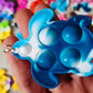 Roaqua 20 Pcs Rainbow Mini Pop Turtle Fidget Keychain Toychristmas Party Fidgets Favors Toys Bubble Wrap Pop Anxiety Stress Reli