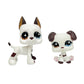LPSCB 2pcs/Set Custom Pet Shop Toy Flocked Cat Collie Great Dane Cocker Spaniel Dachshund Dog with Baby Puppy Kitten OOAK (#577 