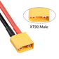 RIIEYOCA XT90 to O Ring Terminal Cable, 1M 10AWG Silicone Wire, Black, Model RII-0006 for RC Lipo Battery FPV Racing Drone