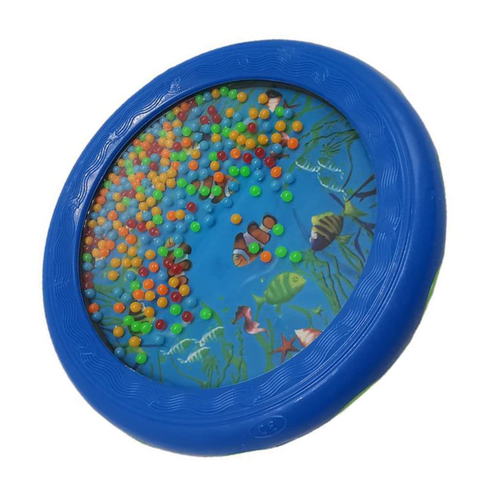 Excluzo Ocean Drum Wave Bead Drum Sea Sound Percussion Musical Instrument For Kid Child Baby 18Cm Blue