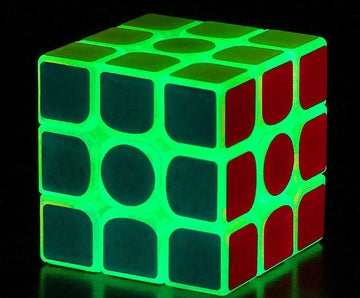 Fluorescent Speed Cube 3X3X3 Glow In Dark Luminous Speed Cube 3 By 3 Magic Cube Puzzle Toy Brain Teasers Iq Puzzles Game Toys Fo
