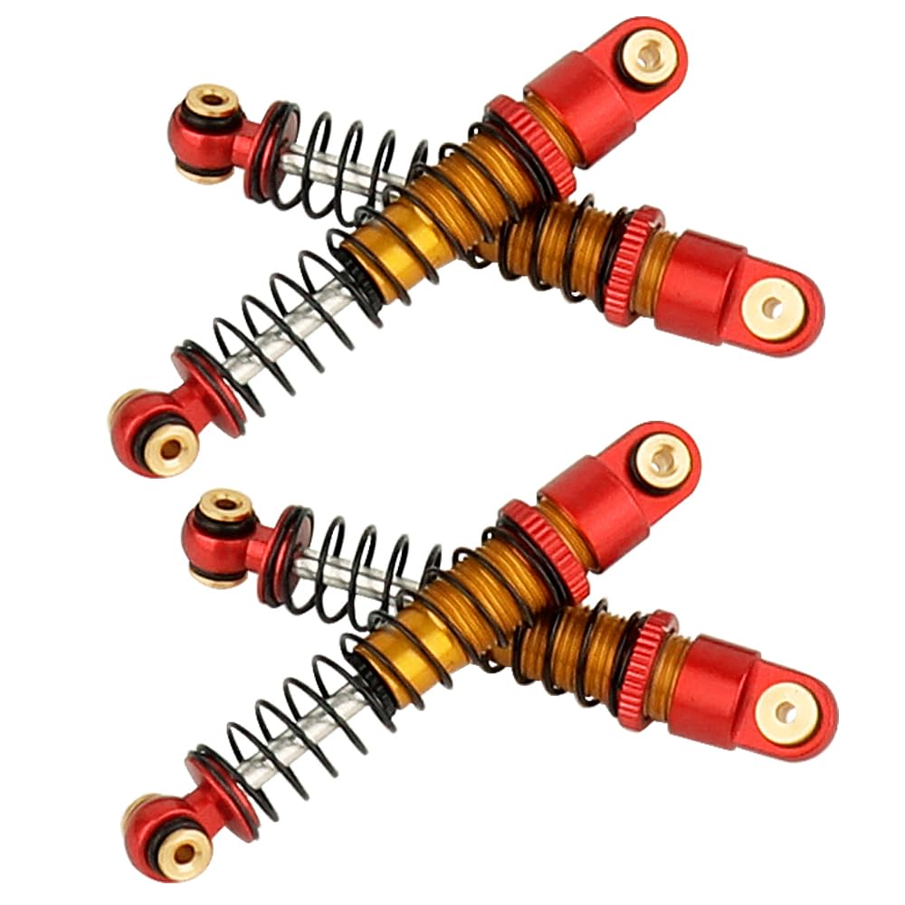 Rzxylrc 4Pcs 40Mm Shocks Damping Shock Absorber Damper For 1/24 Axial Scx24 Axi90081 Rc Crawler Car Upgrade Parts (Gold)