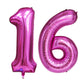 Goer Number 16 Balloons For 16Th Birthday Sweet 16 Party Decorations,42 Inch Jumbo Foil Helium 61 Balloons For 61St Birthday Party Decoration (Hot Pink)