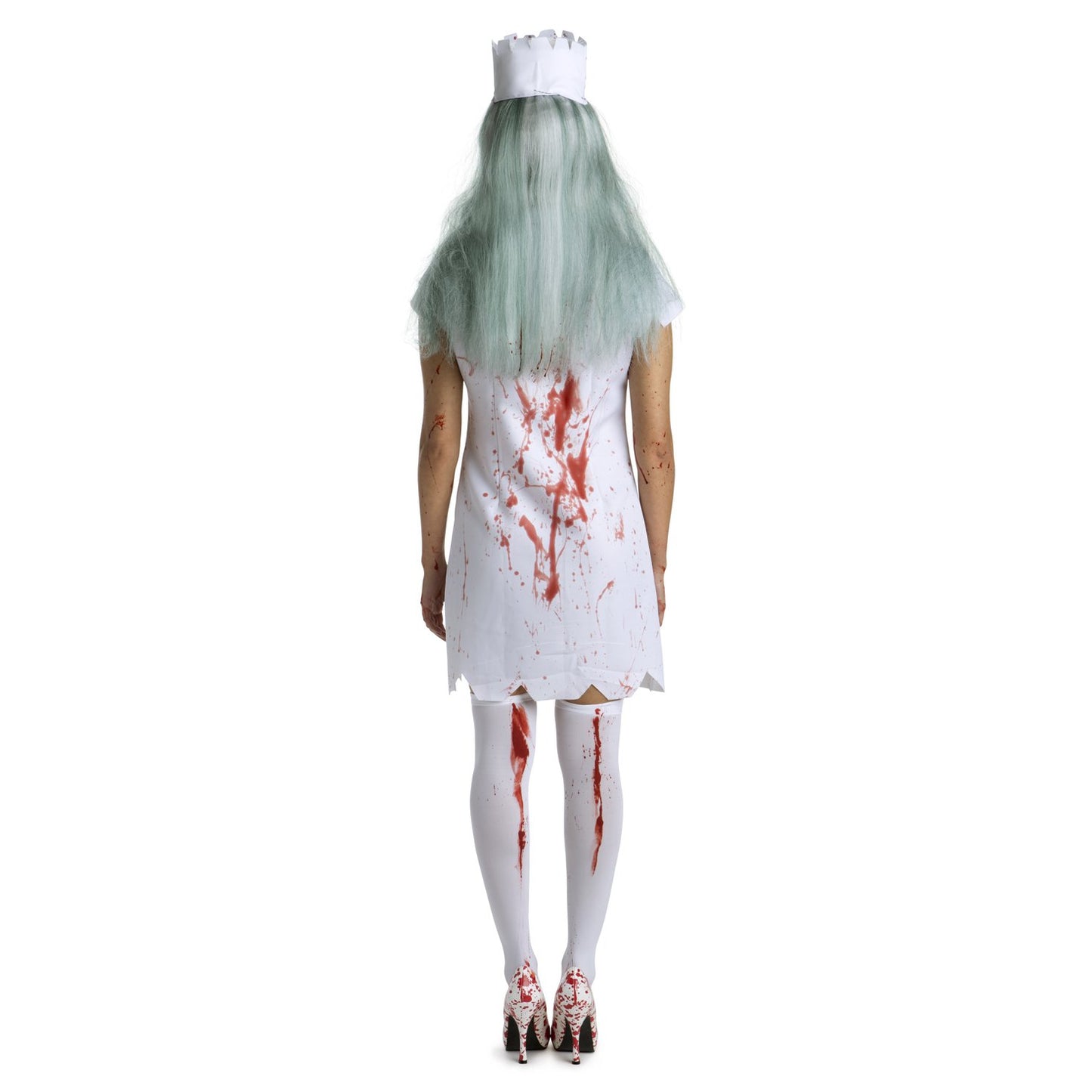 Morph Nurse Costume for Women  Scary Zombie Attire  Creepy Medical Outfit for Halloween Fun  Large