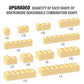 Yujhitp 100 Piece Tan Bricks Bulk, 12 Size Tan Classic Building Blocks Bricks, Compatible With Lego Parts And Pieces(Color: Tan)