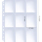 HERKKA Trading Card Sleeve Pages, 100 Pack, Clear Polypropylene, 9 Pocket, Fits 3 Ring Binders