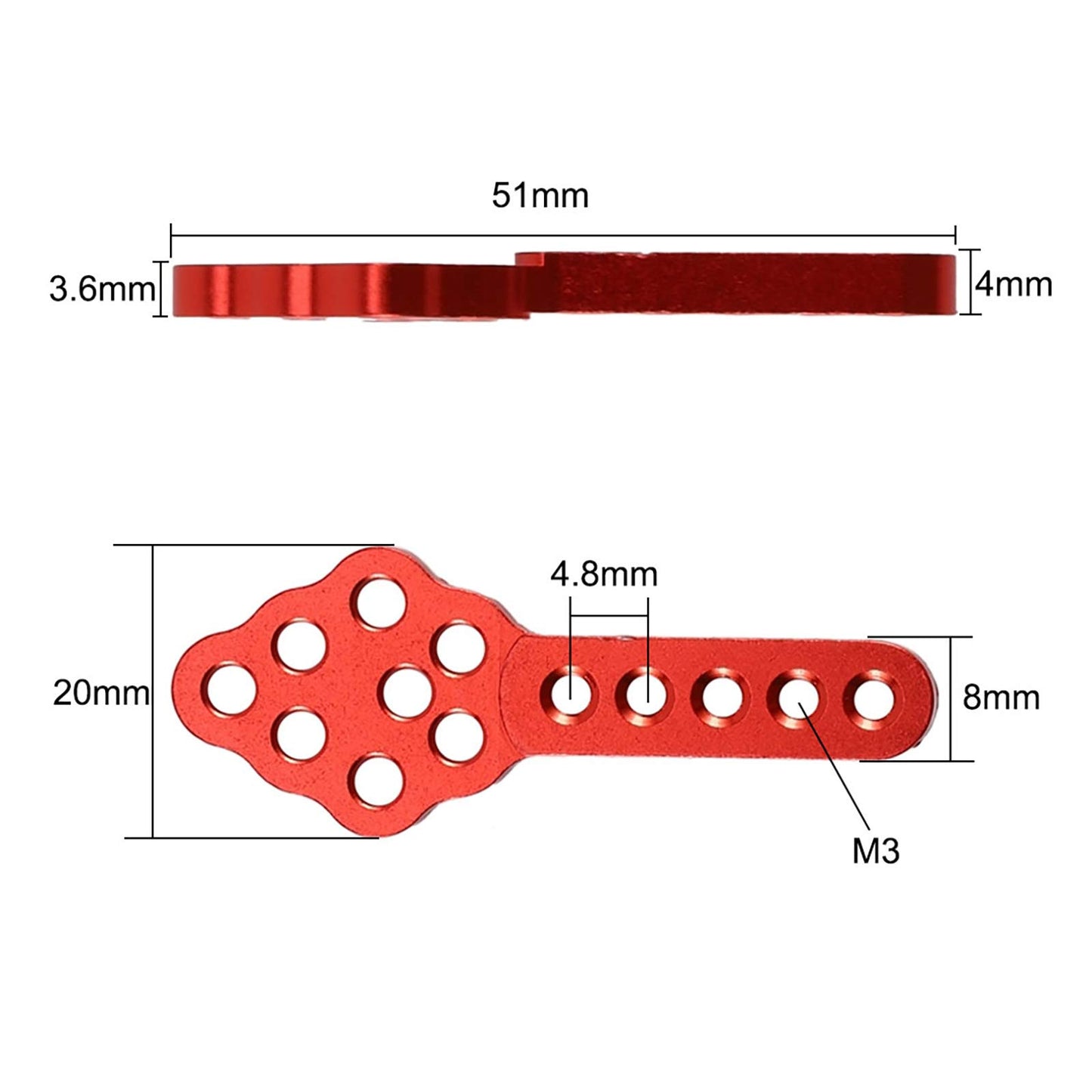 AMOGOT 4Pcs Metal CNC RC Car Shock Absorber Mount Adjust Height Angle Stand for Axial SCX10 90046 D90 D110 SCX10III RC Crawler (