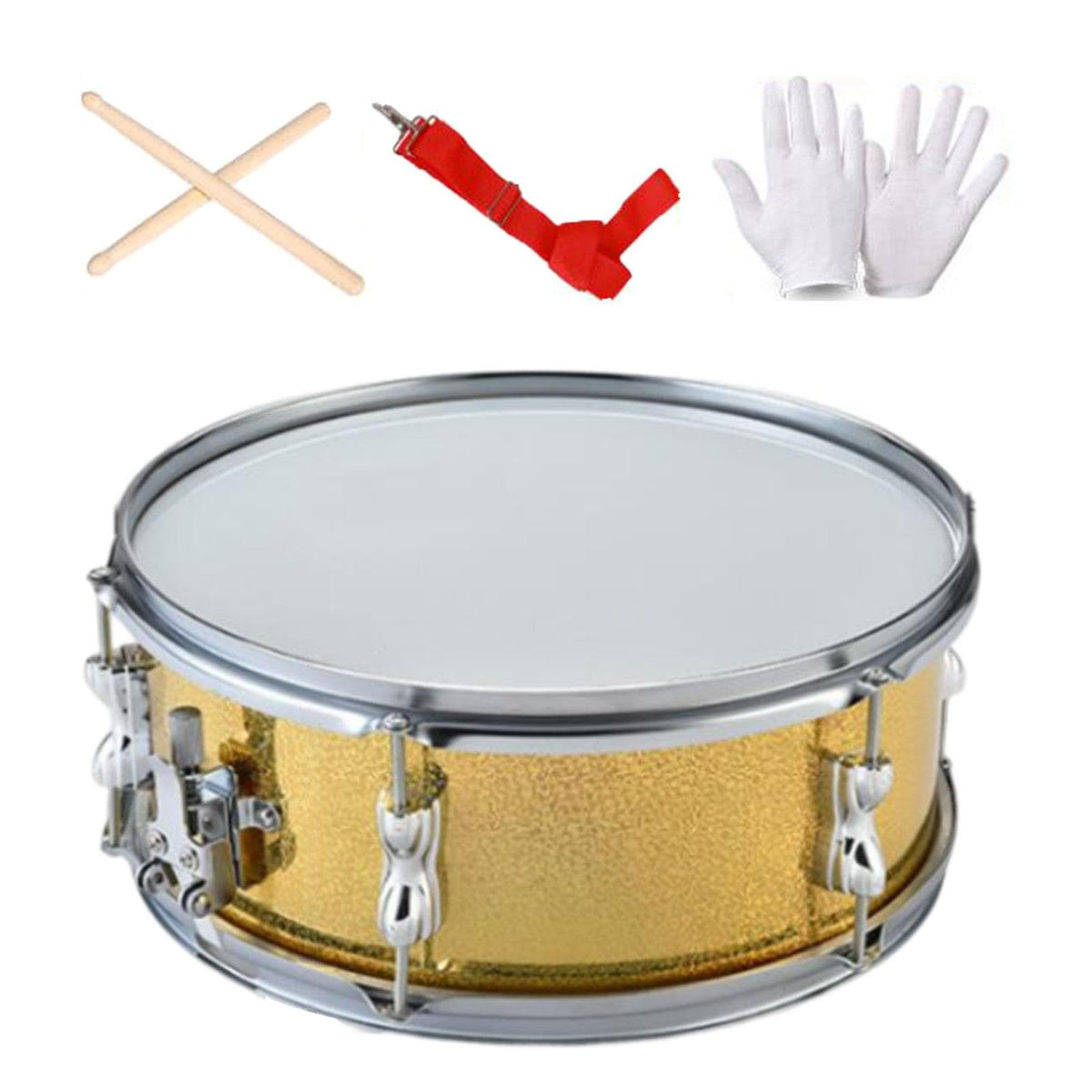 Club Bollywood 13Inch Snare Drum Music Learning Percussion Instrument For Adults Kids Yellow Adjust Spring | Other Musical Instr