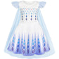 Wonderbabe Girls Princess Costumes Snow Queen Princess Dresses Fancy Dress Up Clothes For Christmas Snow Party Cosplay With White Long Cape Size 2-3T
