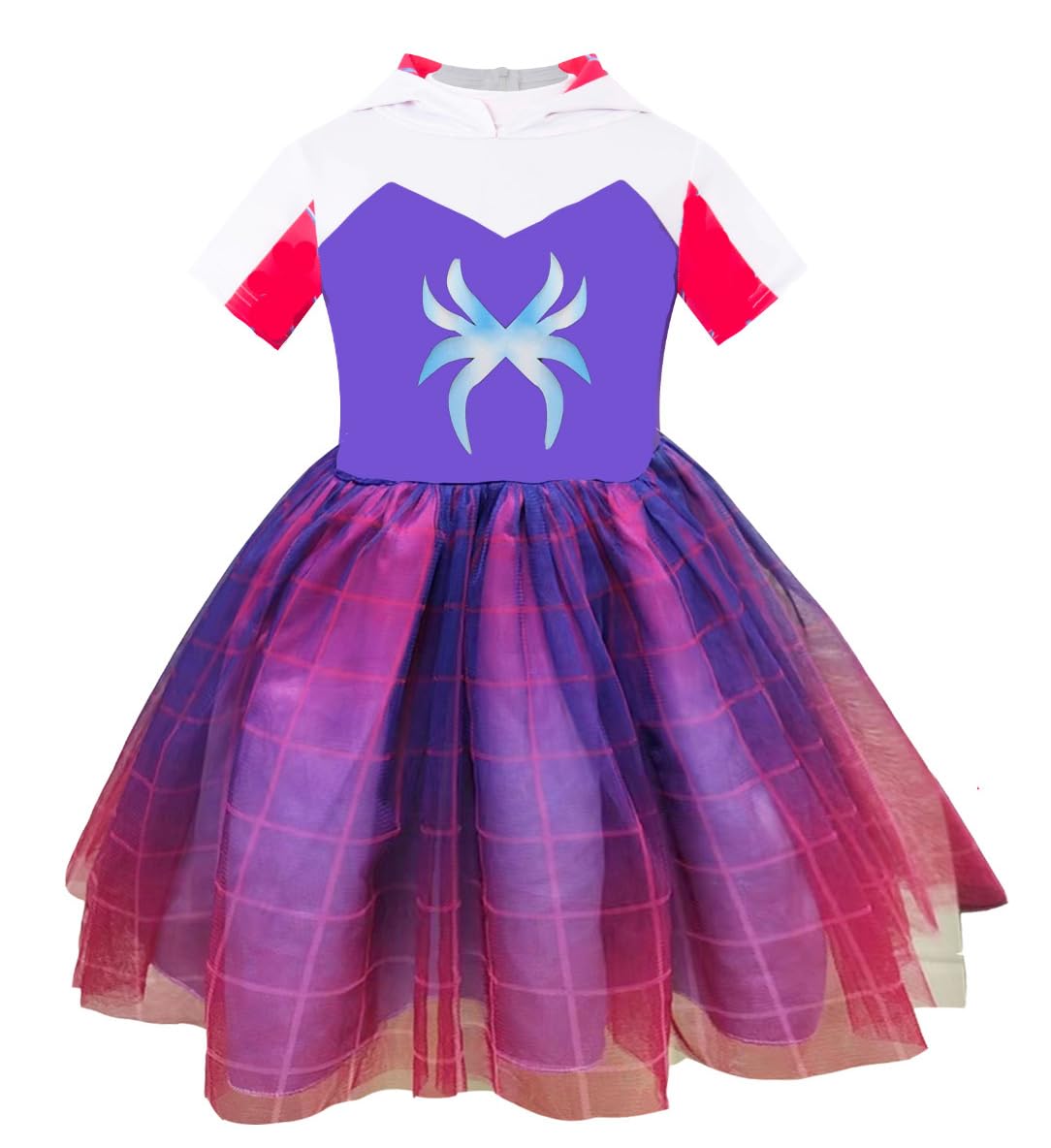 Princess Costume For Girls, Princess Hooded Tutu Dress,Halloween Costume, Princess Girl Dress (P, Xl)