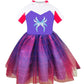 Princess Costume For Girls, Princess Hooded Tutu Dress,Halloween Costume, Princess Girl Dress (P, M)