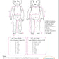 Hanfu Chinese Dress And Kimono Pattern Multi-Sized For 18'' American Girl Dolls And For 18'' Slim Carpatina Dolls