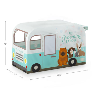 Martha Stewart Kids' Pet Grooming Van Play Tent - Indoor Playhouse for Children for Pretend Play Activities