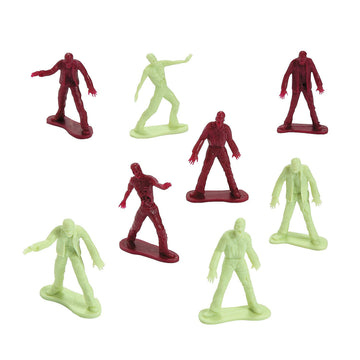 Fun Express Zombie Army Men Action Figures - Great for Halloween, Party Favors and Toys - 72 Pieces - 4 Different Poses